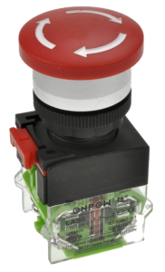 Кнопка безопасности грибовидная LAS0-A3Y-M02TS/R красная, бистабильная