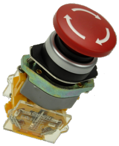 Кнопка безопасности грибовидная LAS0-B1Y-11TS/R красная, бистабильная