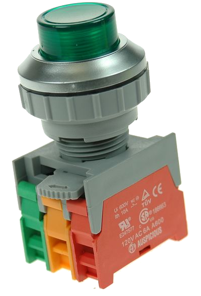 Кнопка управления LBL30-1-O/C-G зелёная, моностабильная