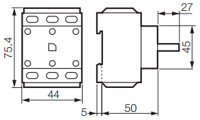 Базовый 3х полюсной блок 0172000, для переключателя нагрузки
