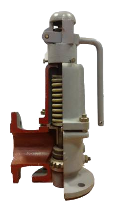 Клапан предохранительный 17с21нж, пружинный, с ручным подрывом, Ду 100