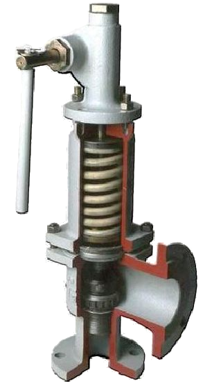 Клапан предохранительный 17нж6нж, пружинный, с ручным подрывом, Ду 150