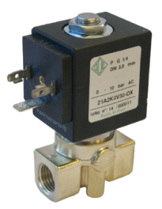 Електромагнітний клапан 21A3K0V15-OX, двоходовий, прямої дії, для промислового кисню