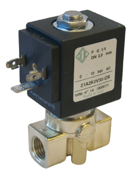 Электромагнитный клапан 21A3K0V15-OX, двухходовой, прямого действия, для промышленного кислорода