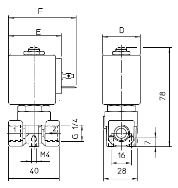Електромагнітний клапан 21A2KCV15-10, двоходовий, пропорційного дії