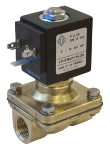 Электромагнитный клапан 21HT3K0V110-OX, двухходовой, комбинированного действия, для промышленного кислорода