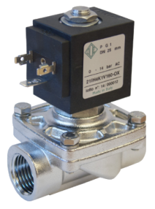 Электромагнитный клапан 21IH3K1V150-OX, двухходовой, комбинированного действия, для промышленного кислорода