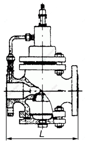 Клапан регулирующий 21ч14нж, с пружиной, Ду 80