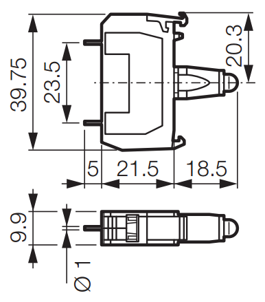 Контактный блок 33PAWL, для промышленной кнопки