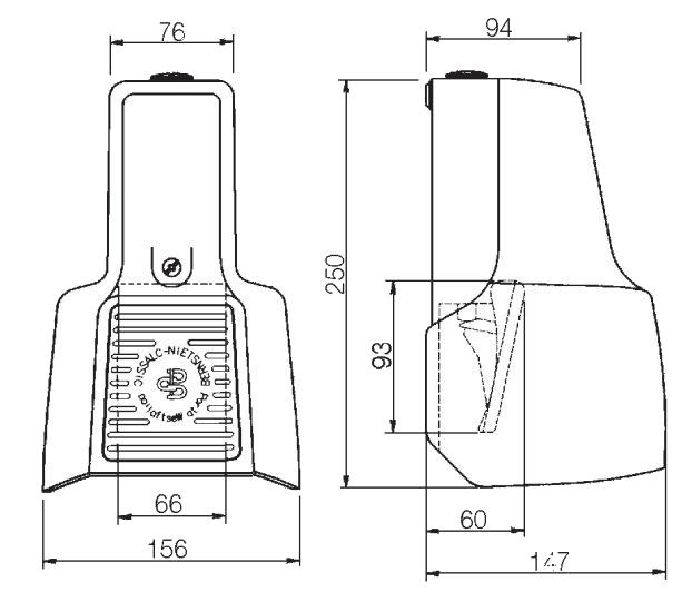 Педальный (ножной) выключатель с защитным кожухом F1-U1Z UN