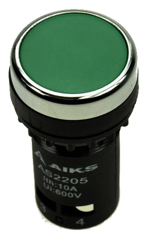 Кнопка управления AS2205-11/G зелёная, моностабильная