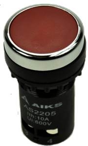 Кнопка управления AS2205-11/R красная, моностабильная