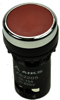 Кнопка управления AS2205-11/R красная, моностабильная