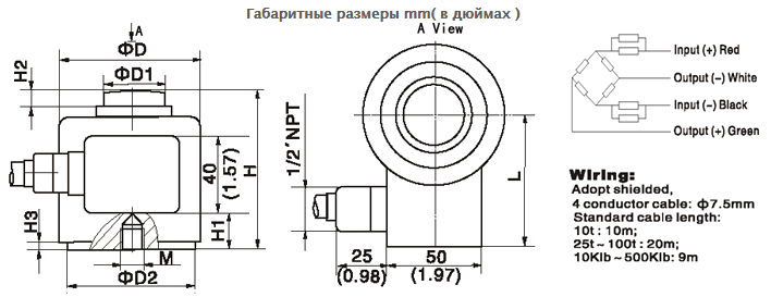 Тензометричний датчик балковий двухопорный BM14A, для вимірювання ваги