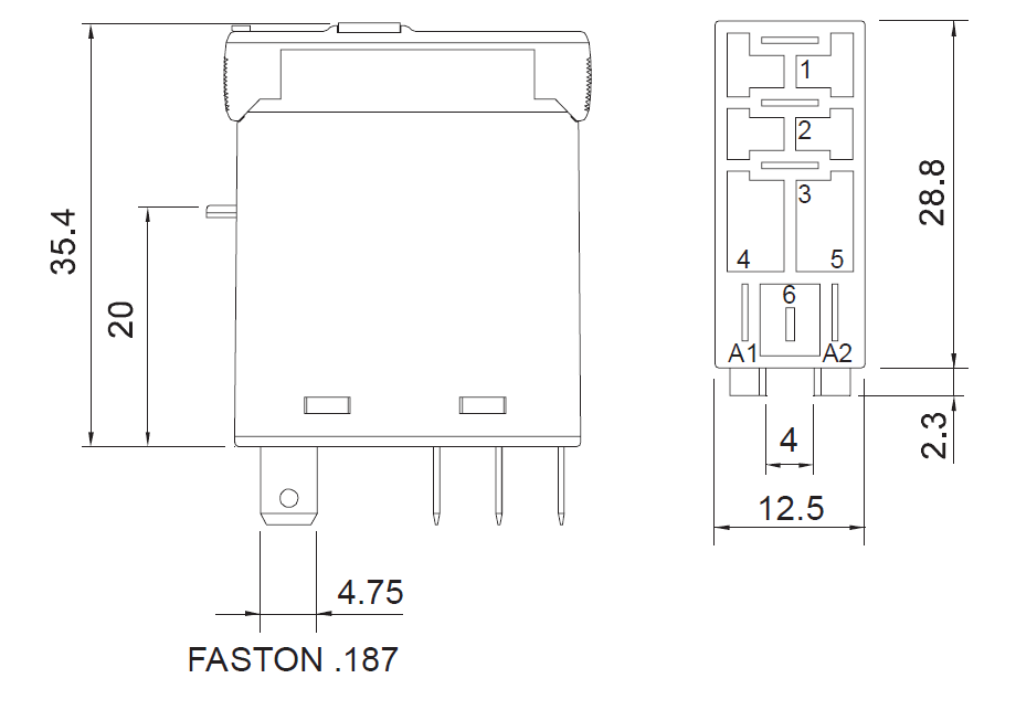 Інтерфейсне реле C10-T13 X/24VAC/VDC, з роздвоєними контактами