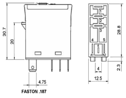 Интерфейсное реле C14-T13 /24VAC, с раздвоенными контактами