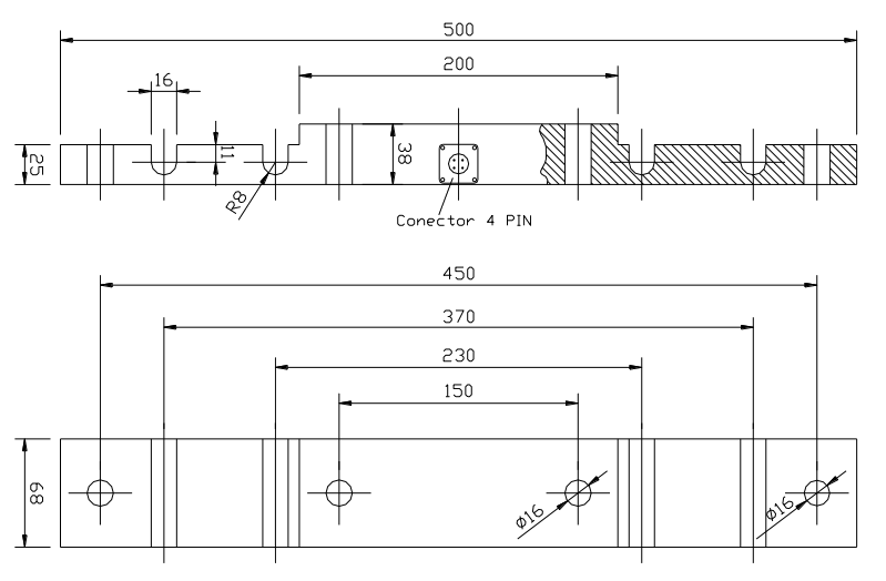 Тензометричний датчик балковий двухопорный CDFA-1/30, для вимірювання ваги