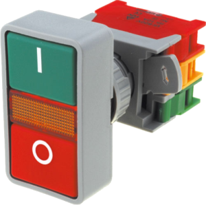 Кнопка управления двойная DPB22-1-O/C красный/зелёный, моностабильная