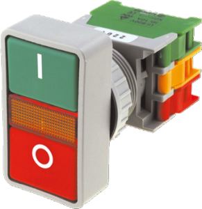 Кнопка управления двойная DPB30N2-1-O/C красный/зелёный, моностабильная