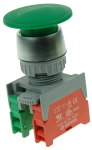 Кнопка безпеки грибоподібна EB22-1-O/C-G зелена, моностабильная
