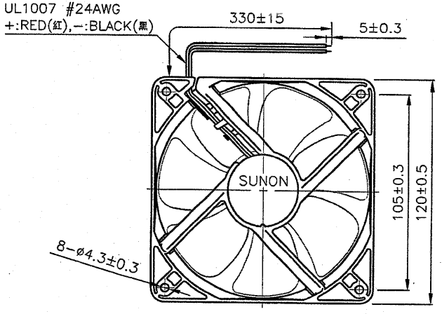 Вентилятор малогабаритный осевой EEC0382B1-A99 DC24V