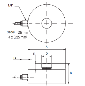 Тензодатчик мініатюрний F1215, для вимірювання сили стиснення