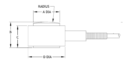 Тензодатчик мініатюрний F1224, для вимірювання сили стиснення