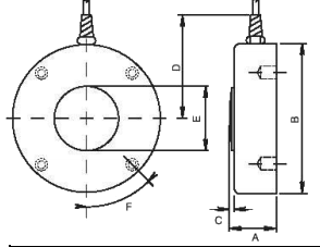 Тензодатчик мініатюрний F1280, для вимірювання сили стиснення