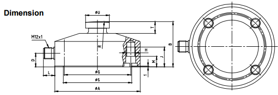 Тензодатчик мініатюрний F1301, для вимірювання сили стиснення