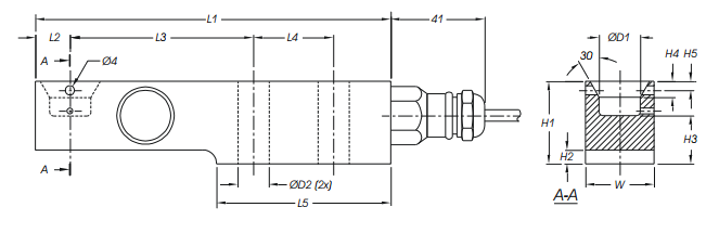 Тензодатчик балковий F3271, для вимірювання сили стиснення