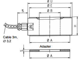 Тензодатчик кільцевої F6210, для вимірювання сили стиснення