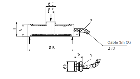 Тензодатчик кільцевої F6211, для вимірювання сили стиснення