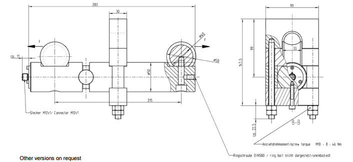 Тензодатчик канатний F9304, для вимірювання натягу канатів