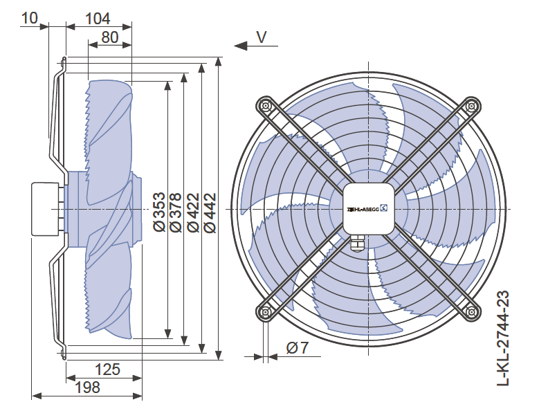 Вентилятор промышленный осевой FN035-6EI.0C.V7P2