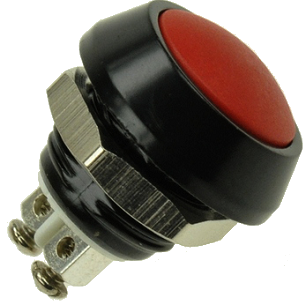 Кнопка управління GQ12B-10/A-R червона, моностабильная