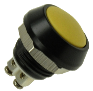 Кнопка управления GQ12B-10/A-Y жёлтая, моностабильная