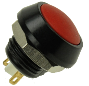 Кнопка управления GQ12B-10J/A-R красная, моностабильная
