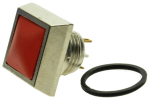 Кнопка управління GQ12S-10J/T-R червона квадратна, моностабильная