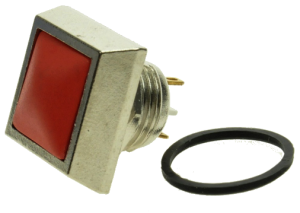 Кнопка управления GQ12S-10J/T-R красная квадратная, моностабильная
