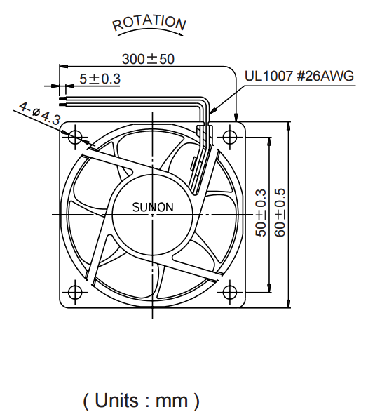 Вентилятор малогабаритний осьової KDE1206PTVX DC12V