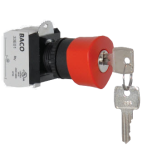 Кнопка грибовидная с ключом L22ED04-3E10 красная, модульная