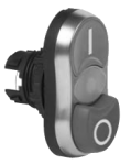 Кнопка управления двойная L61QK53 чёрная/белая, с символами