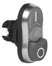 Кнопка управління подвійна L61QK53 чорна/біла, з символами