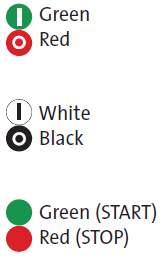 Кнопка управління подвійна L61QK53 чорна/біла, з символами