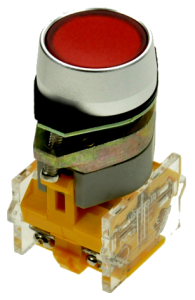 Кнопка управления LAS0-A1Y-11R красная, моностабильная