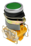 Кнопка управления LAS0-B1Y-11G зелёная, моностабильная