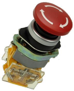 Кнопка безпеки грибоподібна LAS0-B1Y-11TS/R червона, бистабильная
