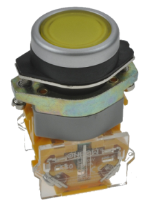 Кнопка управления LAS0-B1Y-11W жёлтая, моностабильная