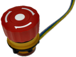 Кнопка безопасности грибовидная LAS1-A22Y-11TSB/L красная, бистабильная