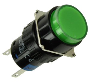 Кнопка управления LAS1-AY-11/G/24V зелёная, моностабильная